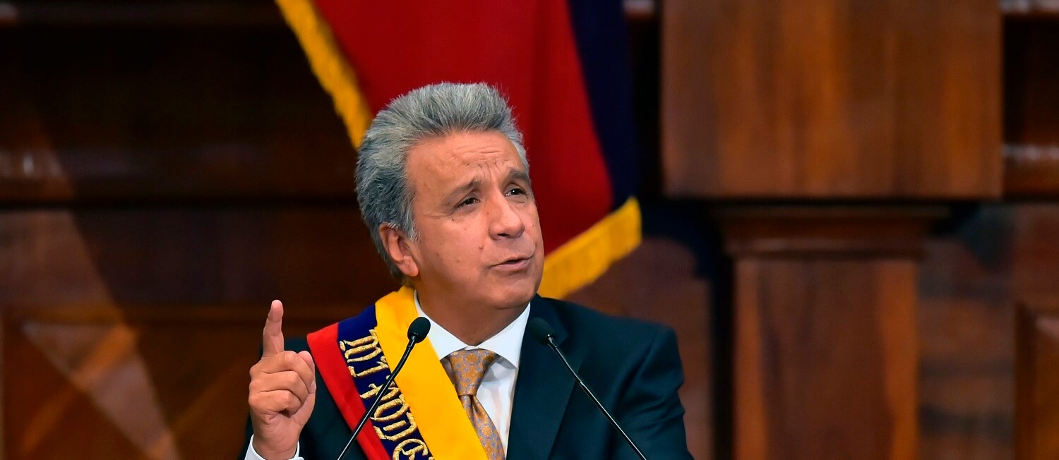 Foto del Presidente dell'Ecuador Moreno